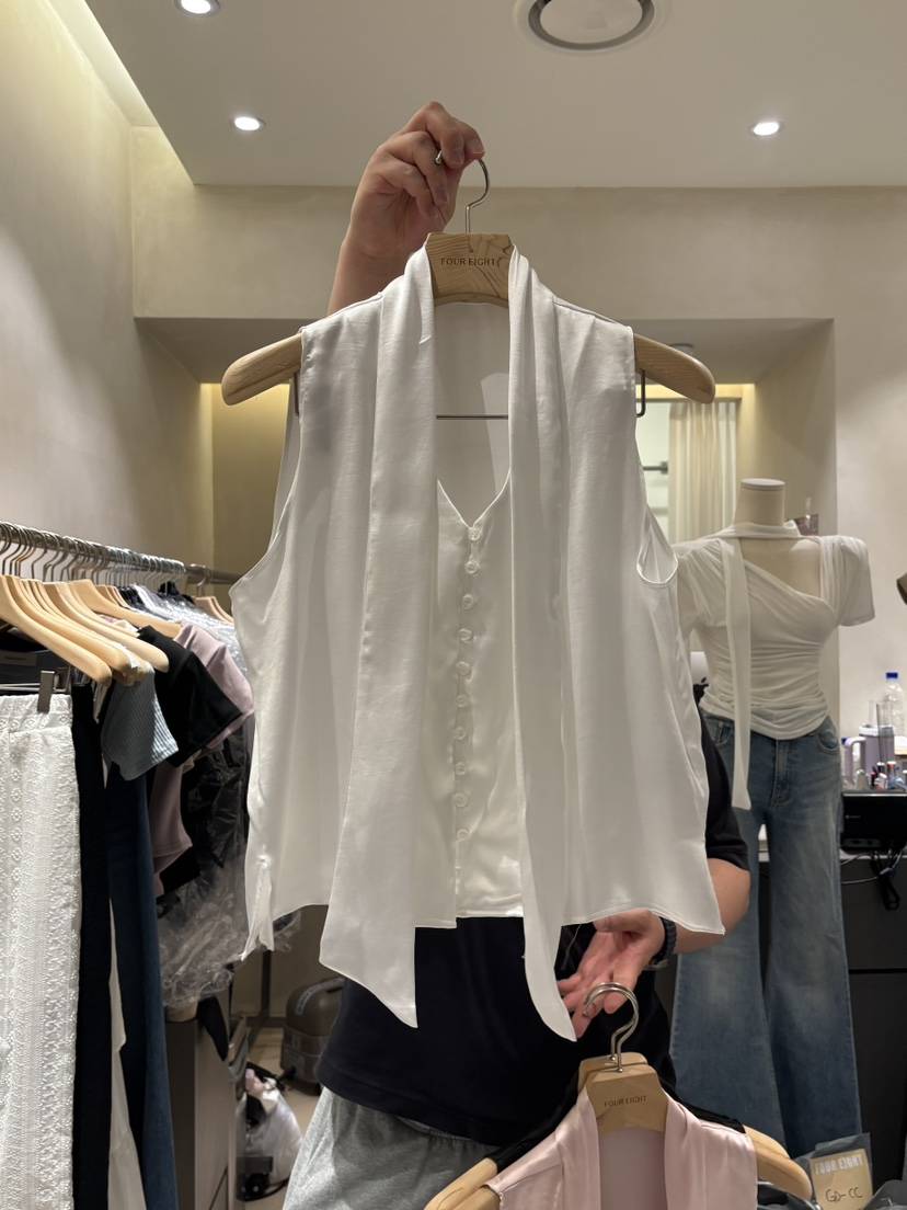 FOUREIGHT韓國代購女裝新品26春夏26夏季人氣休閑襯衫蕾絲衫FOUR EIGHT襯衫/蕾絲衫