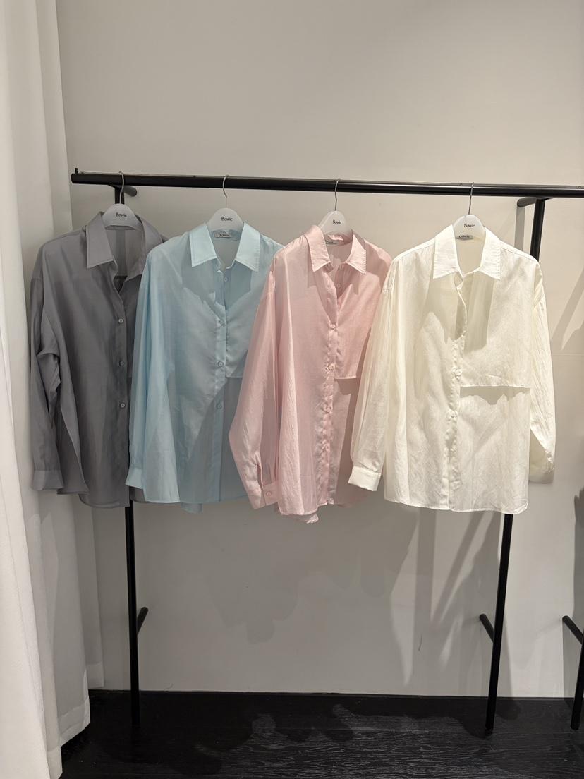 BOWIE韓國直郵女裝新款時尚26夏季襯衫蕾絲衫不含吊帶開衩BOWIE襯衫/蕾絲衫