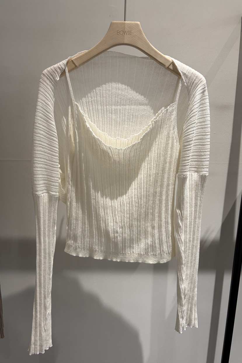 BOWIE韓國直郵實拍女士新品26夏季熱賣針織衫不含內搭套裝BOWIE針織衫