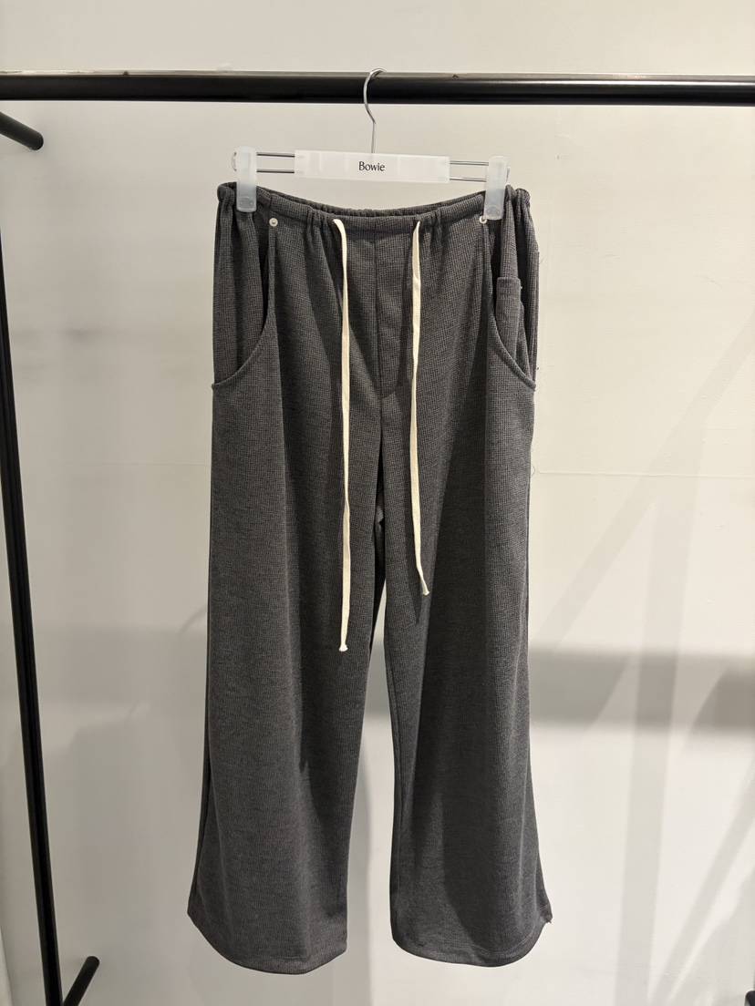 BOWIE韓國代購女裝新品26夏季熱賣人氣26春夏休閑褲華夫格BOWIE休閑褲