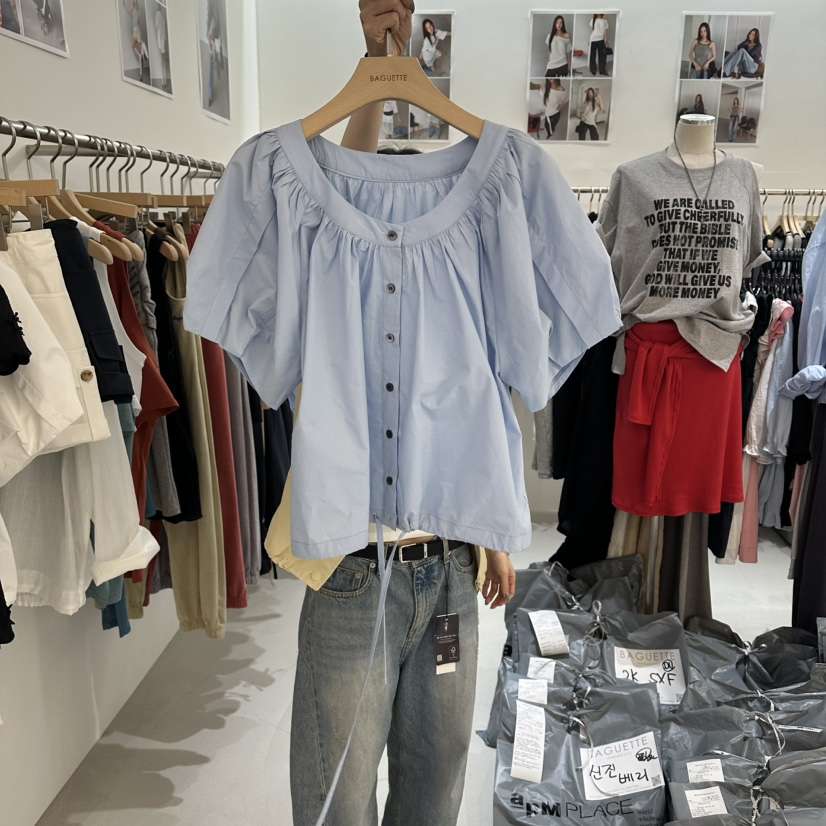 BAGUETTE-P韓國東大門代購女裝新品熱賣人氣26夏季襯衫蕾絲衫BAGUETTE-P襯衫/蕾絲衫