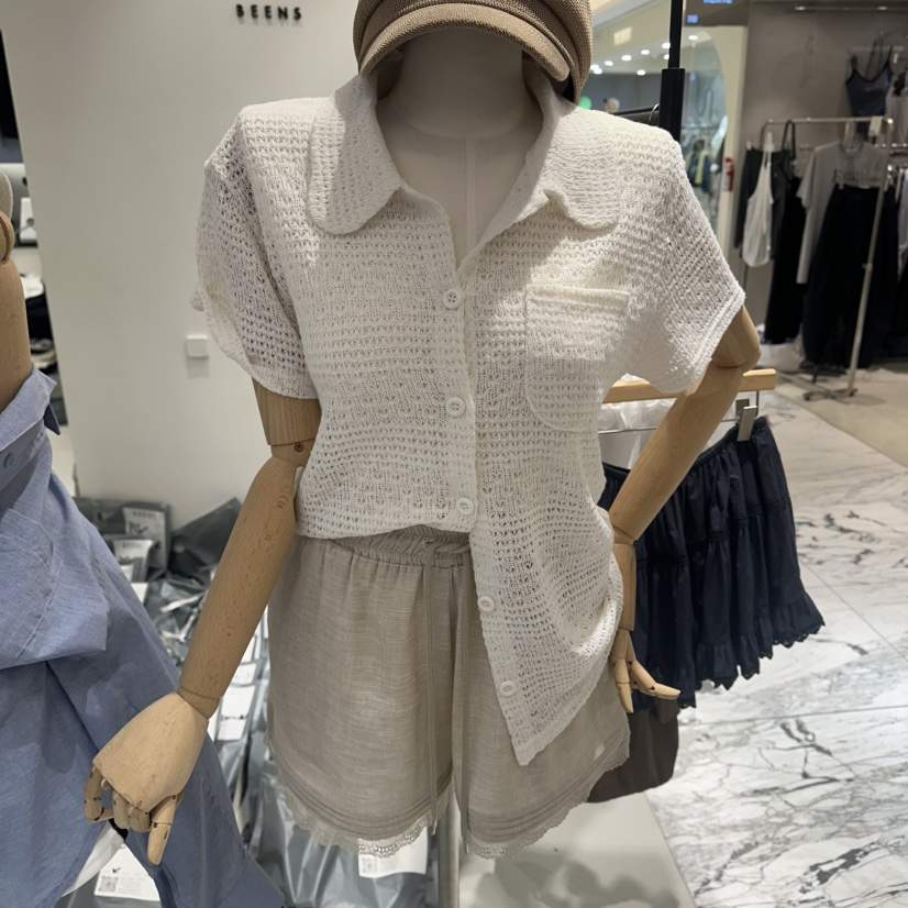 BEENS韓國直郵女士新款職業人氣時尚休閑推薦真品襯衫蕾絲衫BEENS襯衫/蕾絲衫