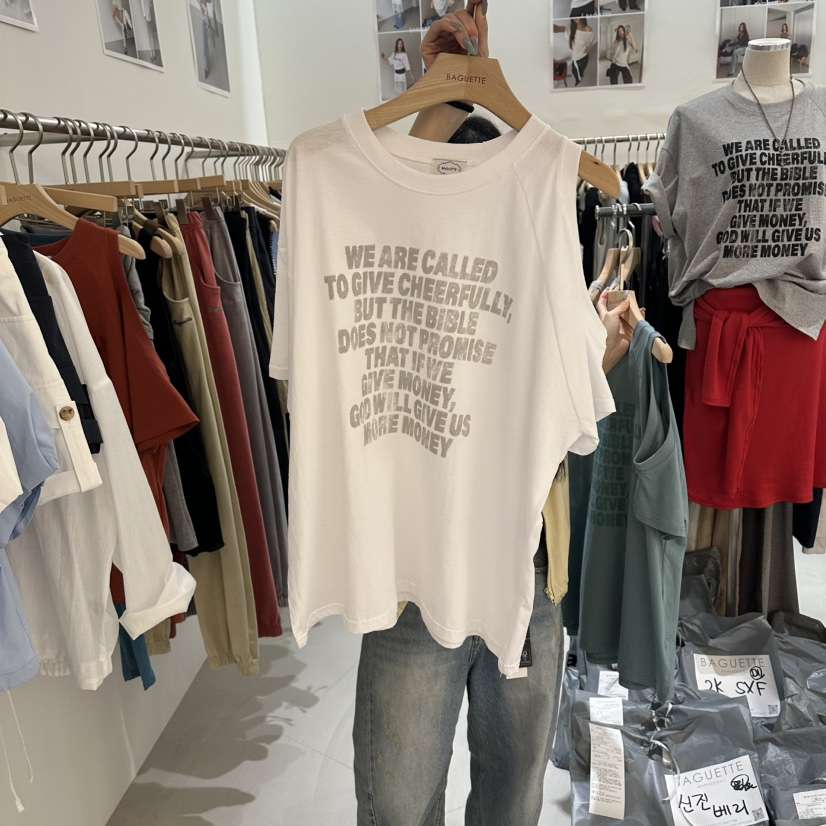 BAGUETTE-P東大門實拍韓國女士新品26春夏職業時尚人氣T恤BAGUETTE-PT恤