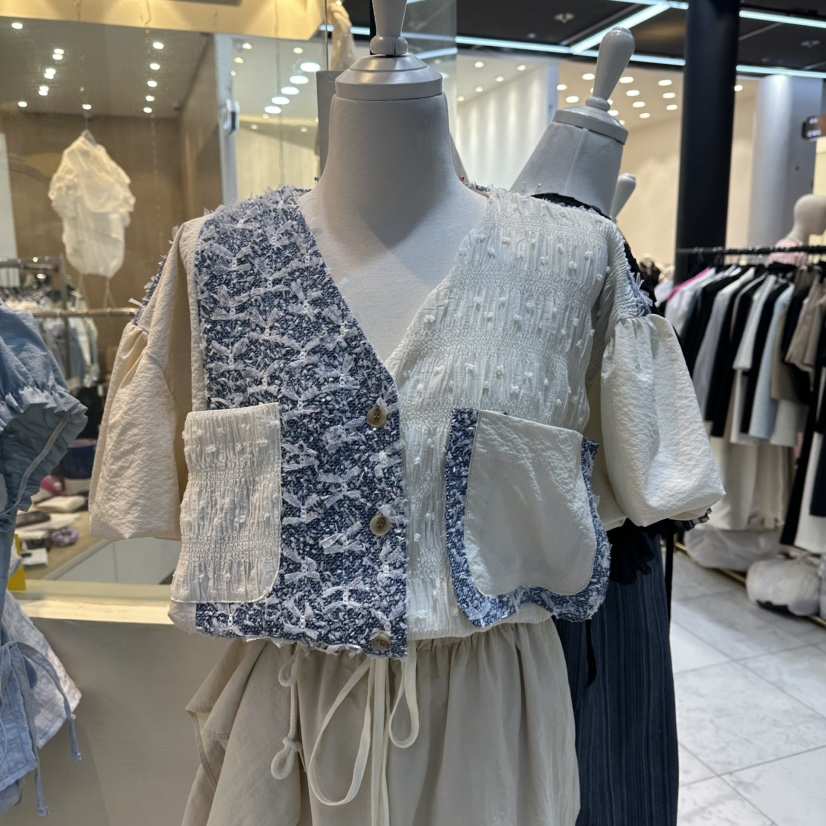 ECHOPARTY韓國代購女裝新品推薦熱賣時尚26春夏襯衫蕾絲衫ECHOPARTY襯衫/蕾絲衫