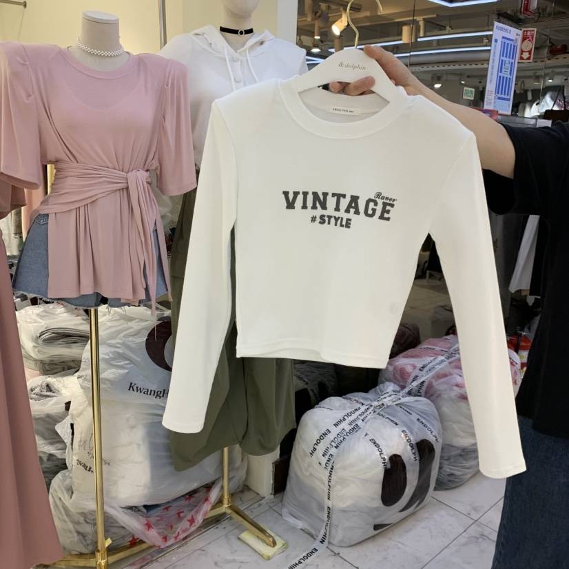 ENDOLPHIN韓國直郵女裝新款休閑職業26夏季時尚長袖T恤復古ENDOLPHIN長袖T恤