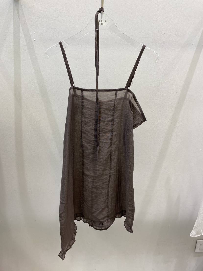 BLACK BIJOU韓國東大門直郵女士新品熱賣吊帶背心不對稱含脖帶BLACK BIJOU吊帶/背心