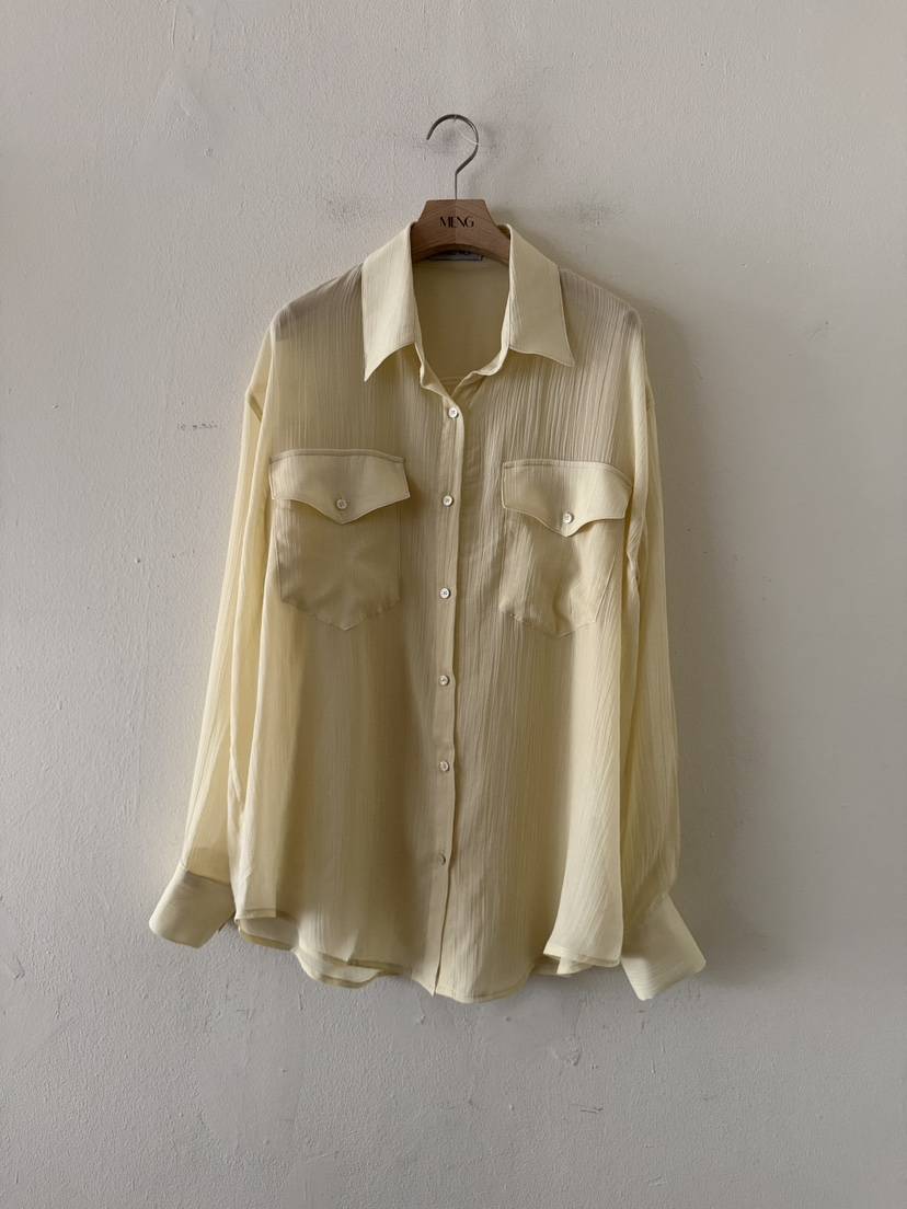 MENG韓國直郵女士新品人氣26春夏休閑熱賣推薦襯衫蕾絲衫MENG襯衫/蕾絲衫