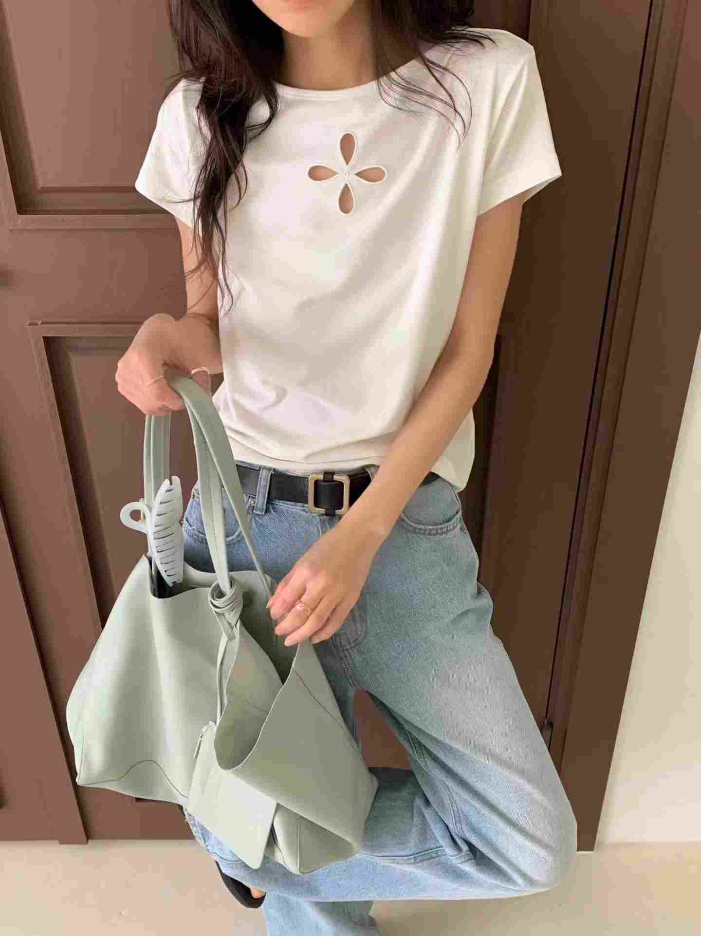 BEAGLE韓國代購女裝新品熱賣休閑時尚人氣推薦26春夏T恤雙面BEAGLET恤