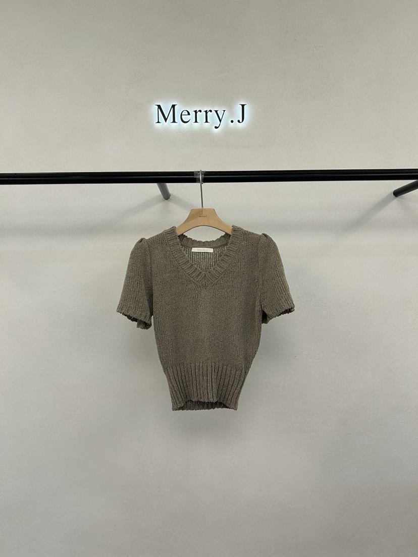 MERRY-J東大門實拍女裝新款推薦真品熱賣針織衫短款針織MERRY-J針織衫
