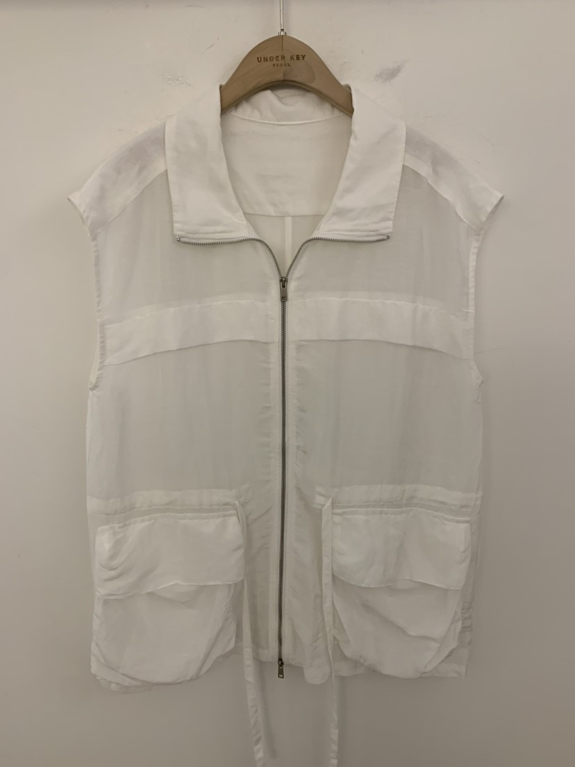 UNDER KEY東大門代購女裝新品人氣推薦26春夏馬甲工裝亞麻UNDER KEY馬甲