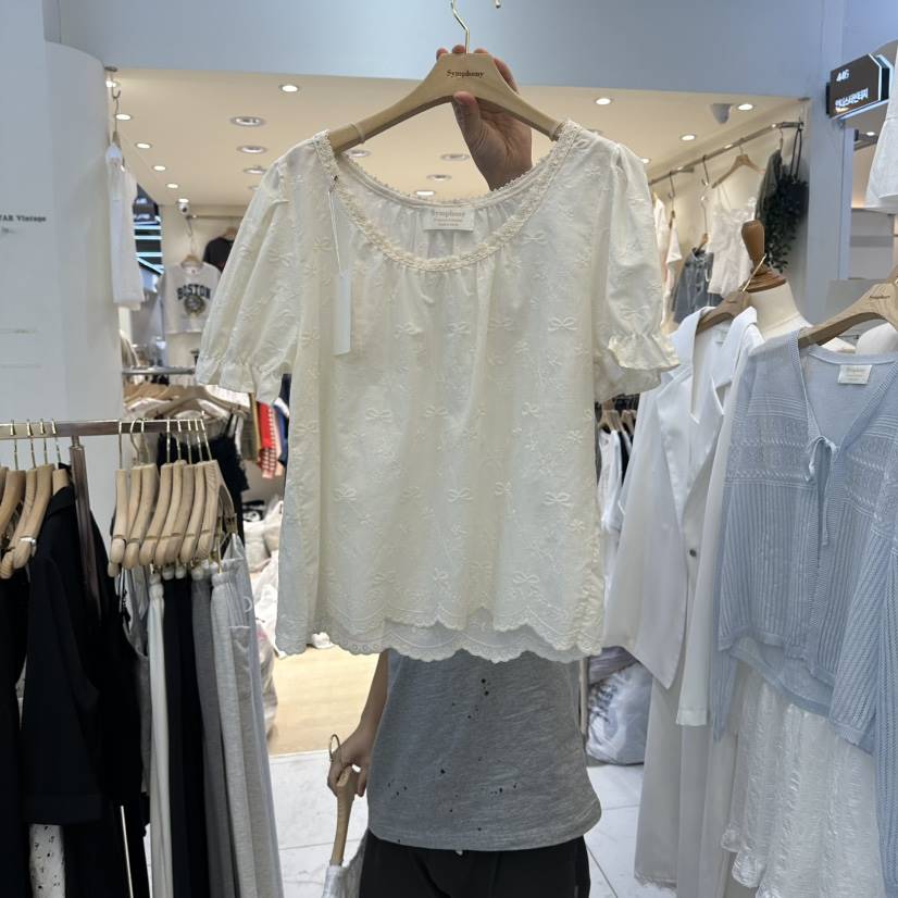 SYMPHONY韓國直郵女裝新品熱賣推薦真品26春夏襯衫蕾絲衫SYMPHONY襯衫/蕾絲衫