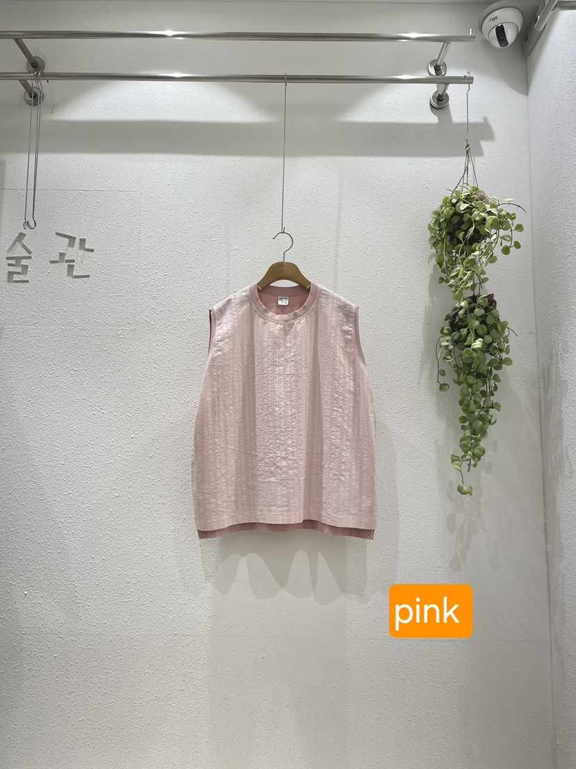 GALLERY-A韓國代購女士新款人氣26春夏吊帶背心提花撞色GALLERY吊帶/背心