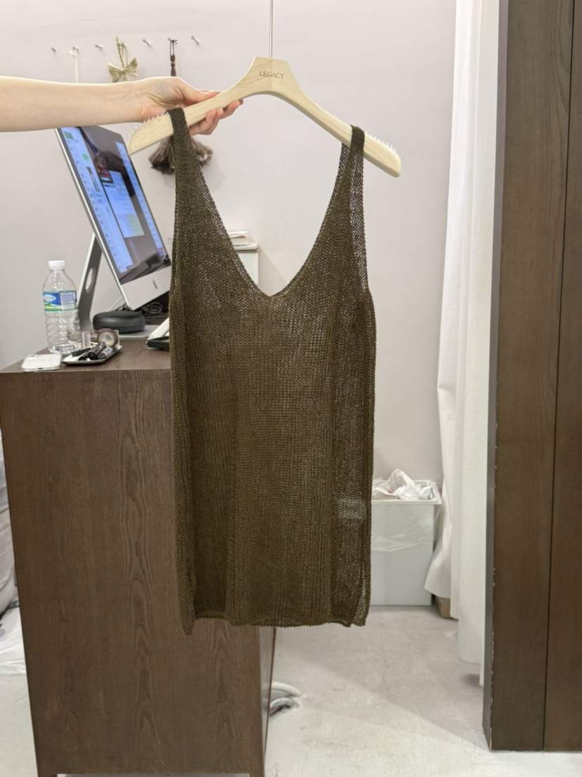 LEGACY東大門直郵女士新款真品時尚推薦吊帶背心透視亞麻LEGACY吊帶/背心