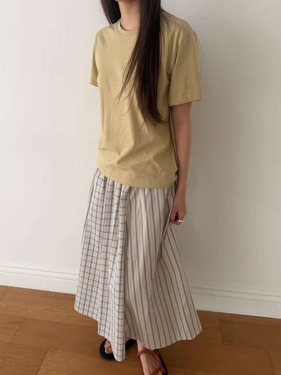 CAROLINE韓國代購女士新款26夏季休閑職業人氣推薦時尚長裙CARO_LINE長裙