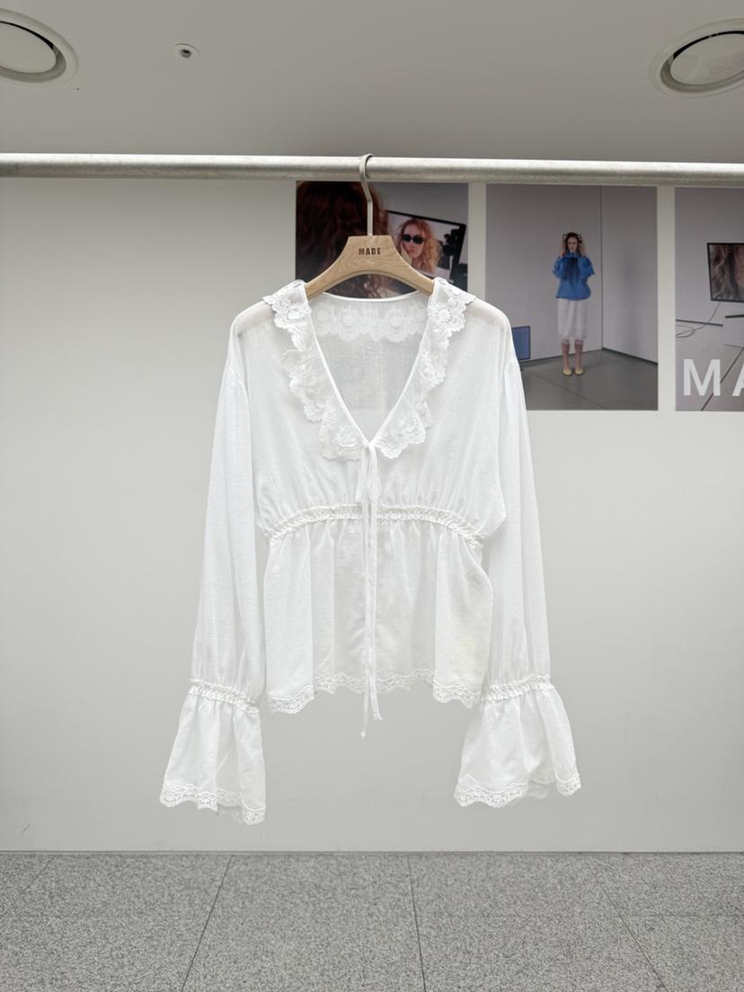 MADE-P韓國東大門直郵女裝新款26夏季熱賣職業襯衫蕾絲衫MADE-P襯衫/蕾絲衫