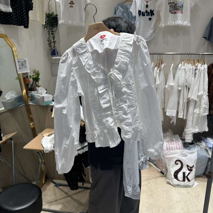 UNDERSTAR_VINTAGE韓國代購女士新款職業襯衫蕾絲衫蕾絲開衫UNDERSTAR_VINTAGE襯衫/蕾絲衫