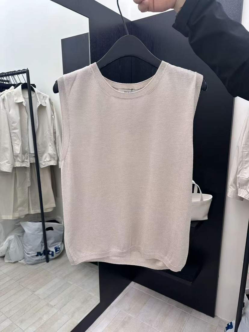 MOANI韓國東大門代購女裝新品26夏季時尚吊帶背心絲綢圓領MOANI吊帶/背心