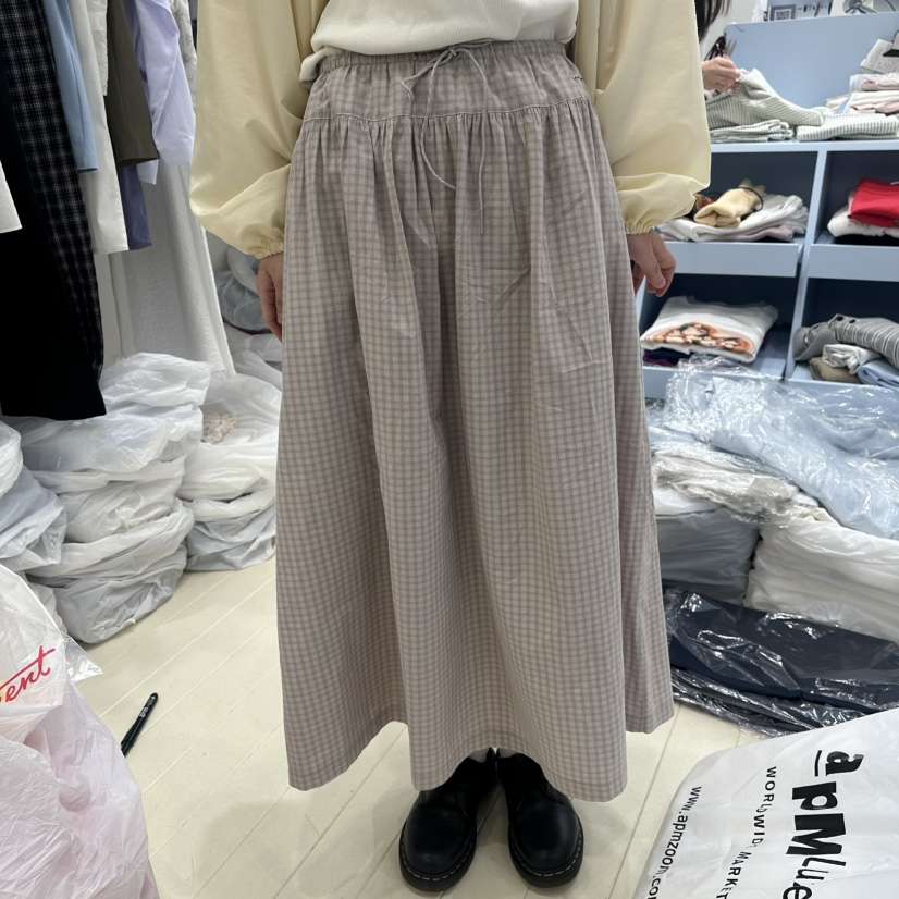 OURMOMENT韓國代購女裝新款26春夏熱賣休閑推薦人氣時尚長裙OURMOMENT長裙