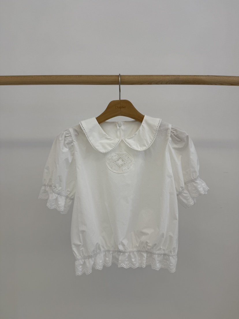 BY CHAPTER韓國代購女裝新款26夏季推薦人氣襯衫蕾絲衫蕾絲BY Chapter襯衫/蕾絲衫