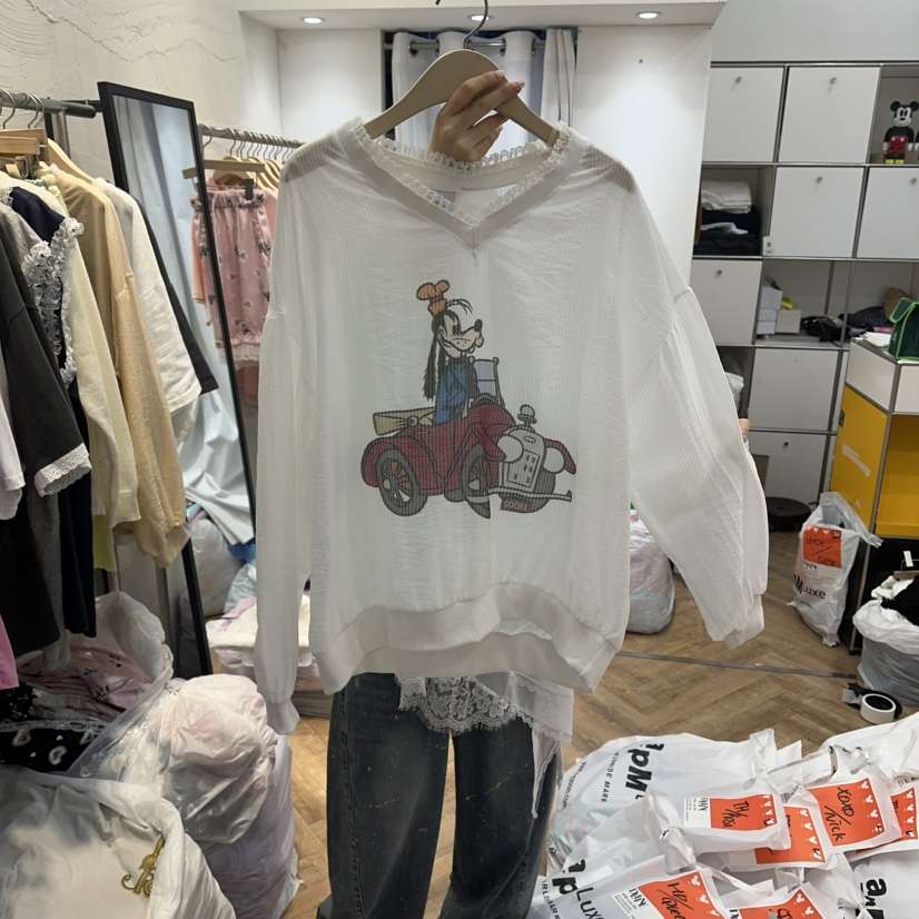 DE LINE韓國直郵女士新品26夏季人氣職業熱賣時尚休閑衛衣DE LINE衛衣