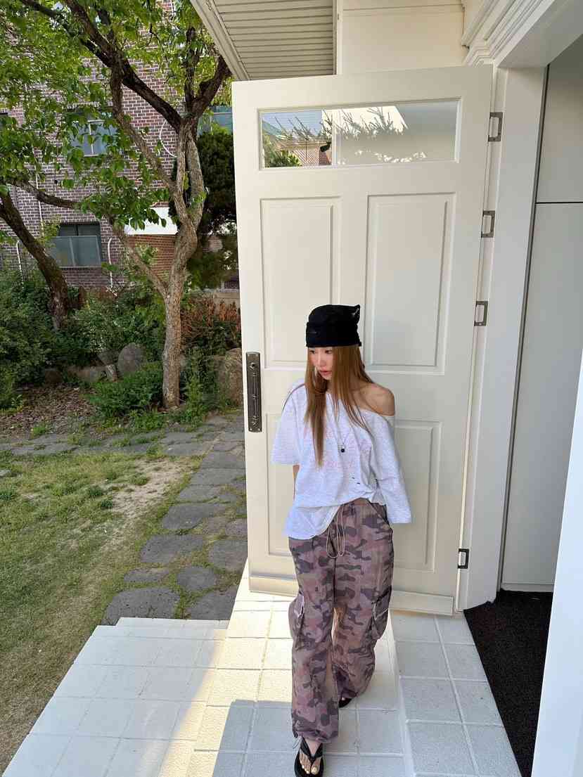 ZEROZERO韓國直郵女士新品推薦人氣休閑褲工裝褲迷彩蕾絲ZEROZERO休閑褲