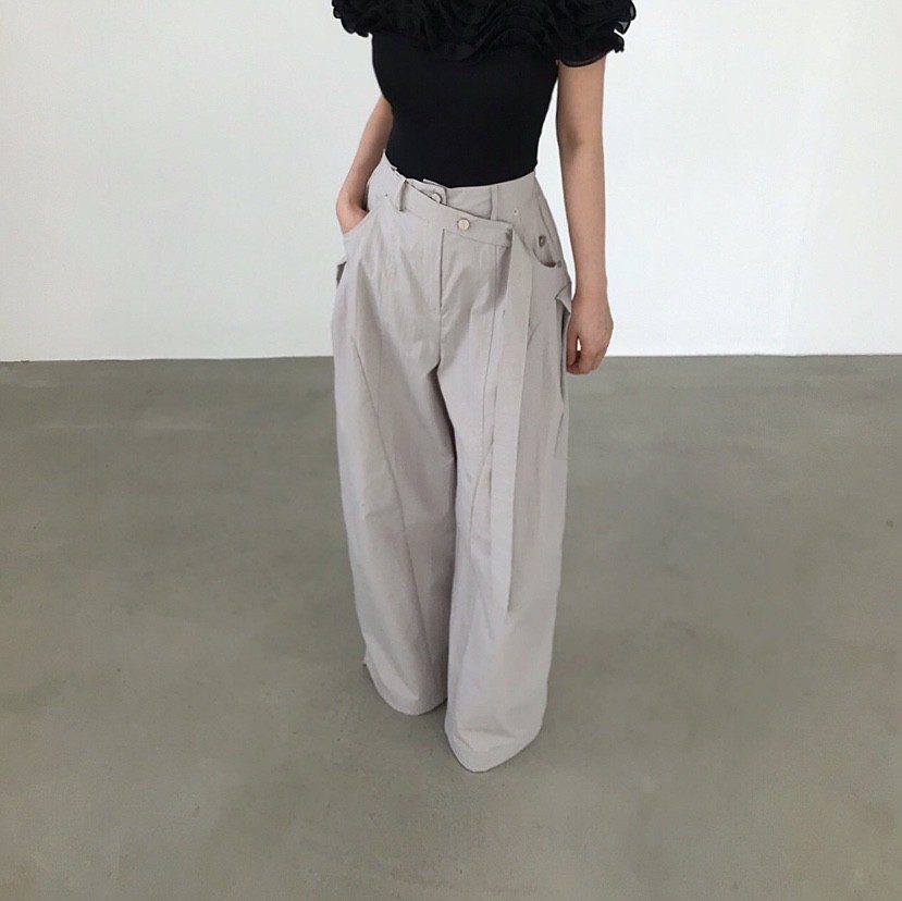 2TWO MOON韓國直郵實拍女裝新品時尚職業推薦休閑褲腰帶2TWO MOON休閑褲