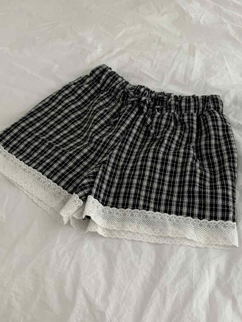 THX_VERY東大門實拍韓國女士新款時尚26夏季熱賣短褲蕾絲花THX_VERY短褲