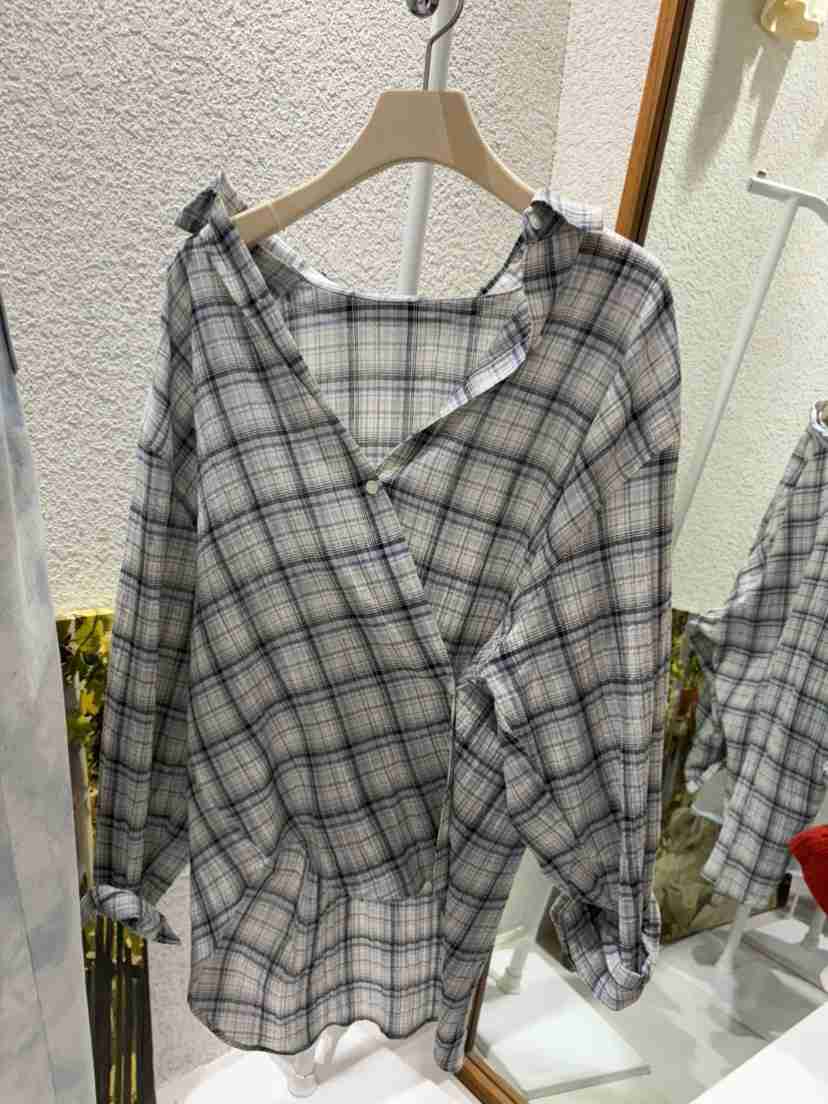 N BROWN韓國直郵女士新品26夏季推薦熱賣襯衫蕾絲衫格紋N BROWN襯衫/蕾絲衫