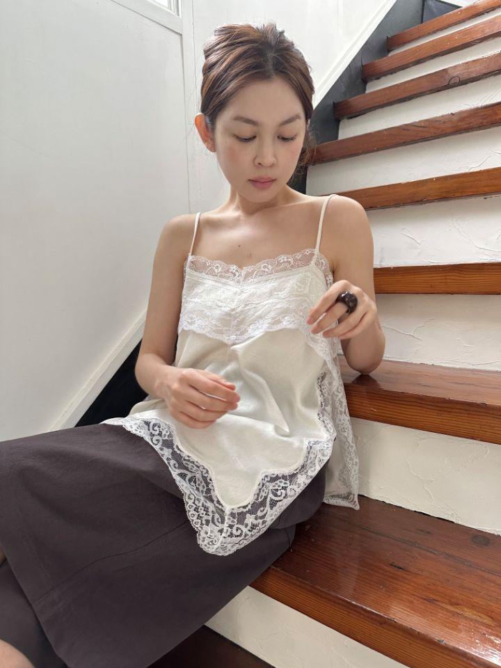 MARE韓國直郵實拍女士新品26春夏推薦人氣26夏季吊帶背心蕾絲MARE吊帶/背心