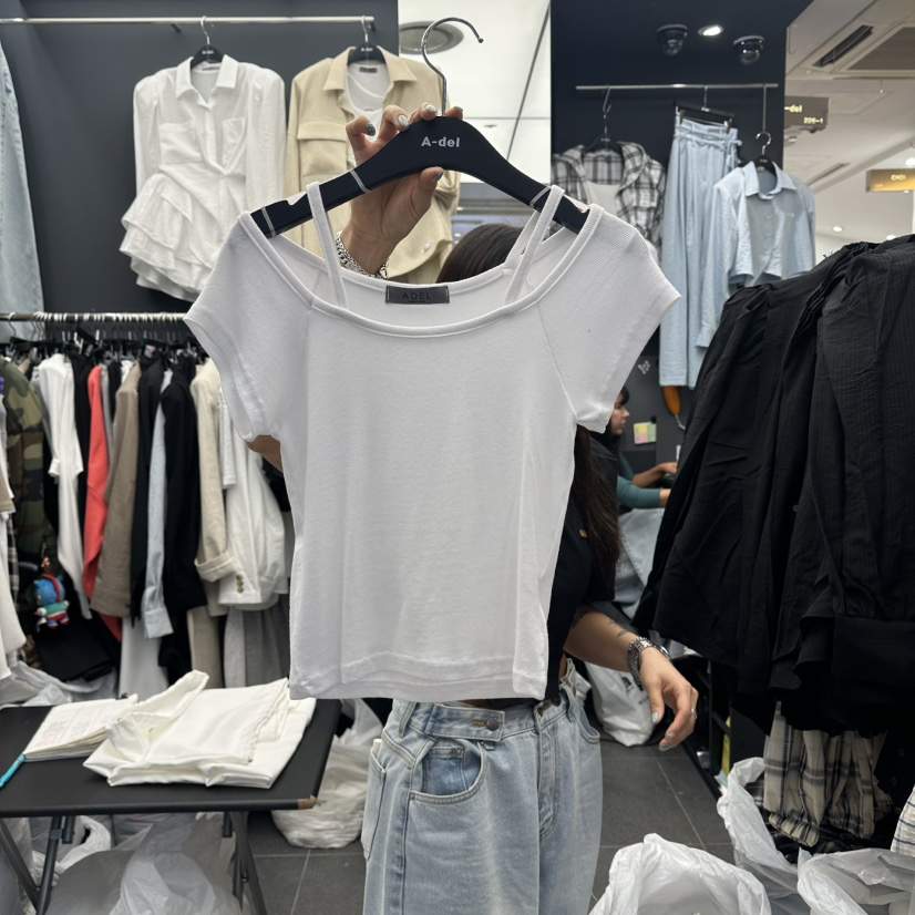 A-DEL韓國東大門代購女士新品人氣推薦時尚26夏季T恤露肩A-DELT恤