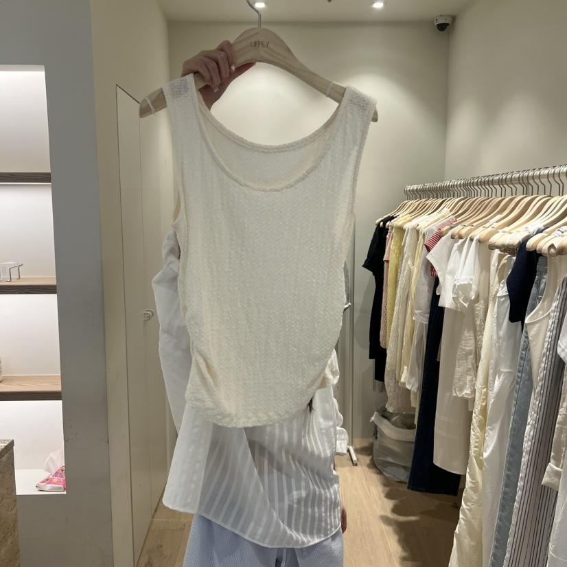 LIFFEY韓國直郵實拍女裝新品26夏季26春夏人氣吊帶背心褶皺LIFFEY吊帶/背心