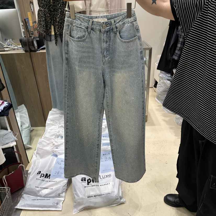 MELO東大門實拍韓國女裝新品熱賣推薦休閑26春夏時尚牛仔褲MELO牛仔褲