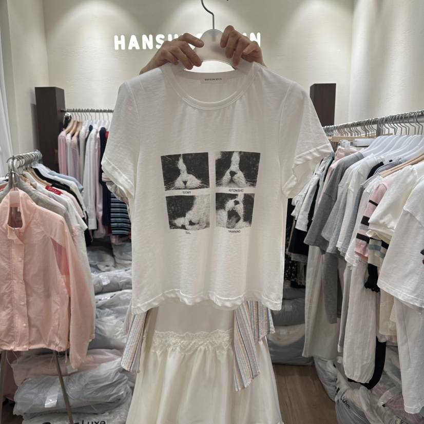 HANSUNGHYUN韓國東大門代購女士新品熱賣26春夏職業T恤棉質HANSUNGHYUNT恤