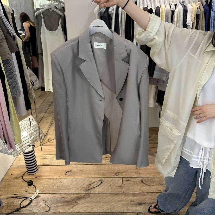 CREAM VILLA韓國直郵實拍女裝新品26春夏夾克透視CREAMVILLA夾克