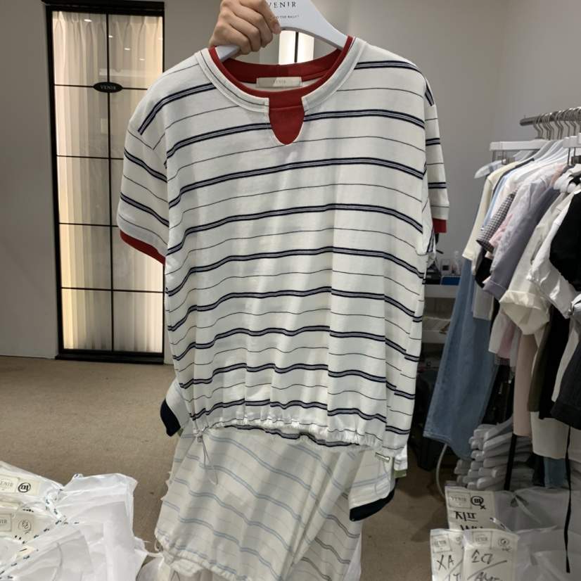 VENIR-a韓國直郵女士新品26夏季職業26春夏推薦人氣休閑T恤VENIR-aT恤