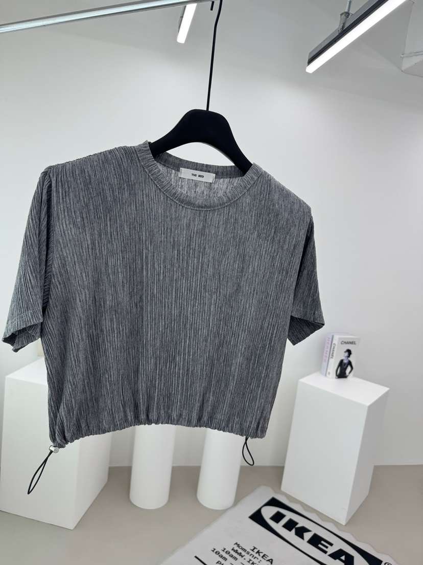 RED-A韓國東大門代購女裝新品推薦26夏季26春夏職業T恤褶皺RED-AT恤