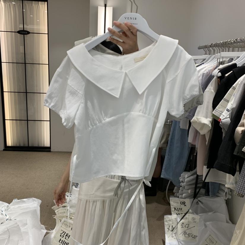 VENIR-a韓國直郵實拍女士新款熱賣休閑26春夏襯衫蕾絲衫VENIR-a襯衫/蕾絲衫