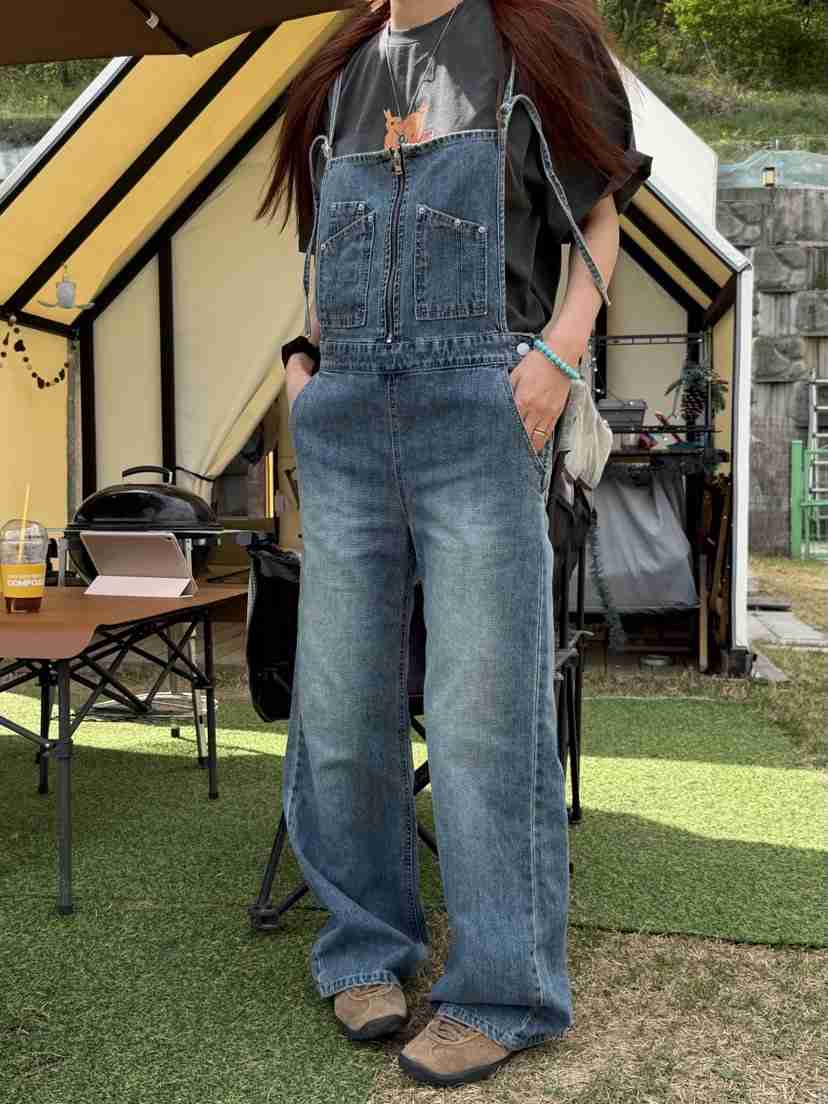 SUNDER MARKET韓國東大門代購女裝新品時尚休閑26春夏背帶褲SUNDER MARKET背帶褲