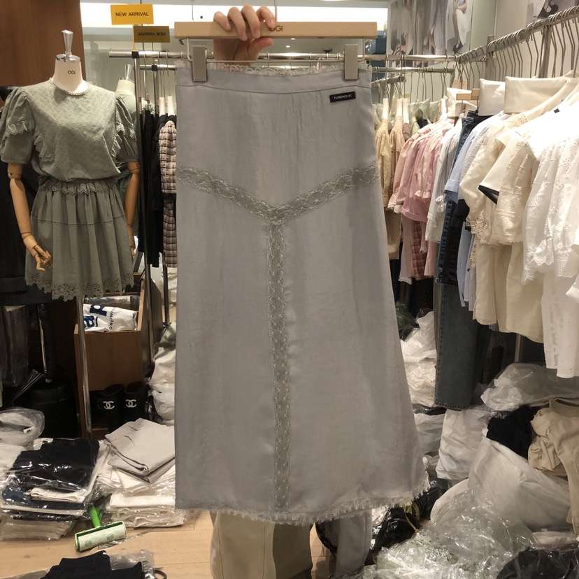 OGI韓國直郵實拍女裝新品熱賣26夏季推薦半身裙中短裙緞面FLat OGI半身裙/中短裙