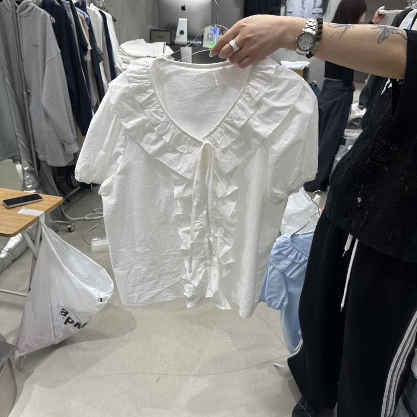 JUDYQUE韓國直郵女士新品人氣26夏季熱賣職業26春夏襯衫蕾絲衫JUDYQUE襯衫/蕾絲衫