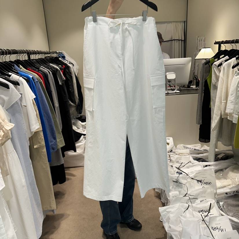 RE STOCK韓國直郵女裝新品職業26夏季休閑推薦休閑褲口袋RE STOCK休閑褲