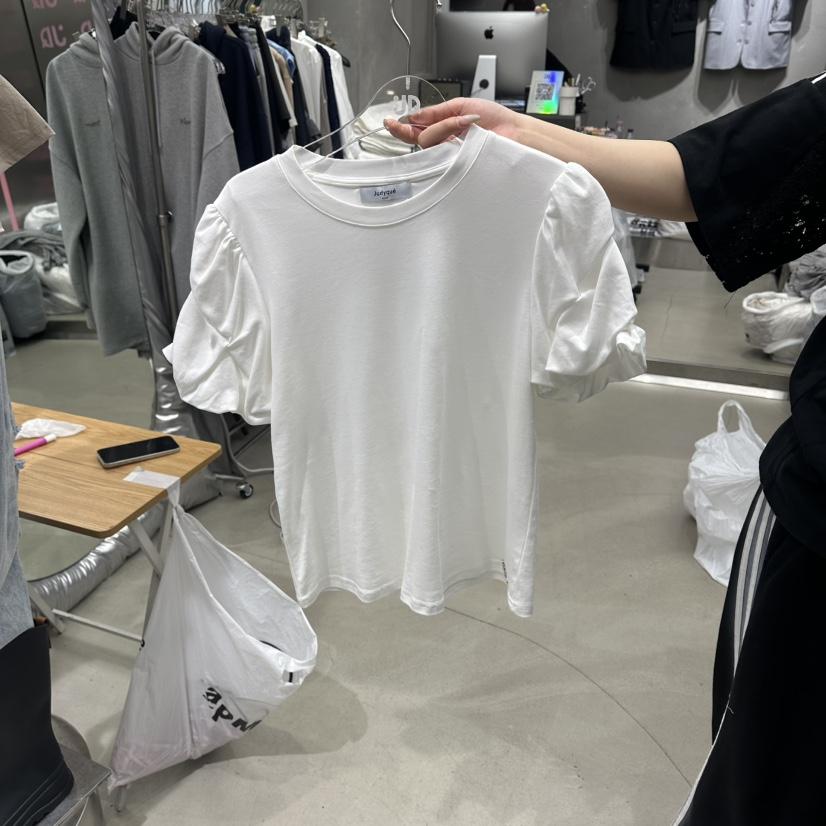 JUDYQUE韓國東大門直郵女士新款推薦26夏季襯衫蕾絲衫泡泡袖JUDYQUE襯衫/蕾絲衫