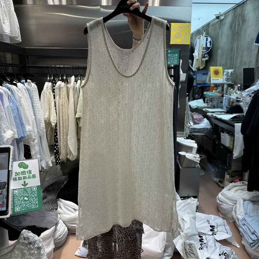 RUNWAY-런웨이韓國直郵實拍女裝新品26春夏休閑連衣裙網狀RUNWAY連衣裙