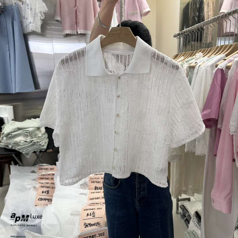 CORNER韓國代購女裝新品26春夏時尚熱賣人氣推薦襯衫蕾絲衫CORNER.302襯衫/蕾絲衫