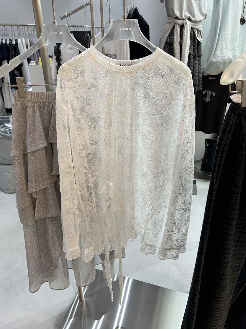 LOOKK/MIMME東大門直郵女裝新品26春夏職業休閑襯衫蕾絲衫LOOKK/MIMME襯衫/蕾絲衫