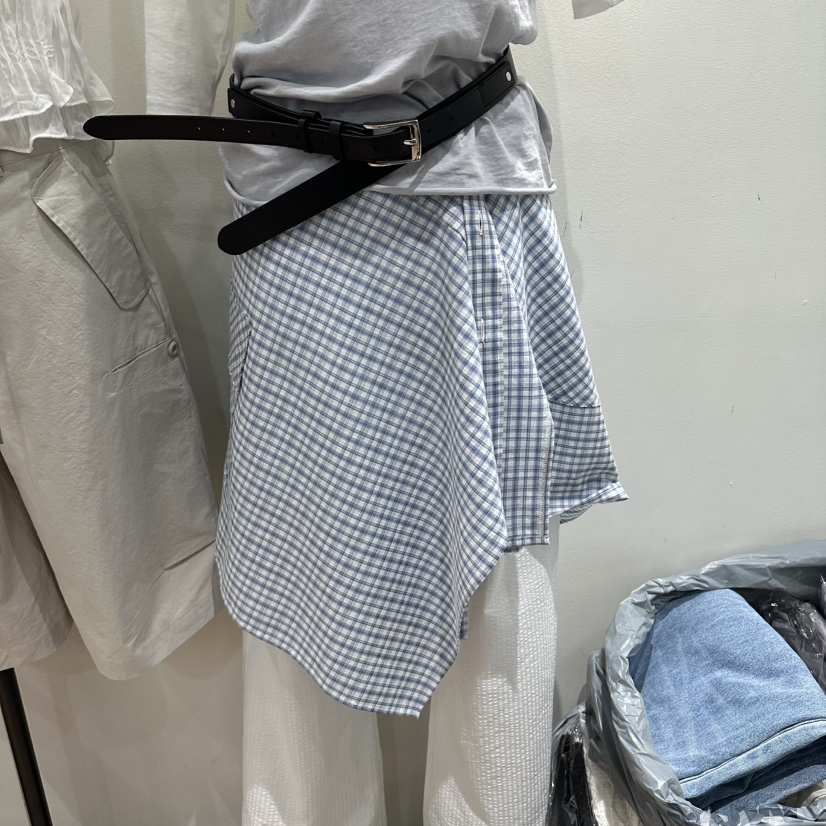 ORE-P東大門實拍女裝新款休閑熱賣半身裙中短裙不含腰帶ORE半身裙/中短裙