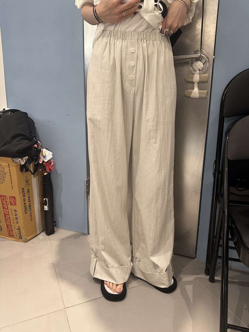TAKE TEE韓國直郵實拍女士新品人氣26春夏推薦休閑褲紐扣TAKE TEE休閑褲