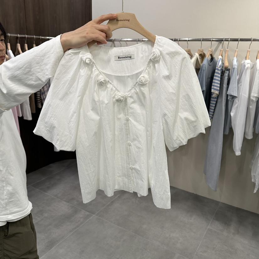 URBANSTORY/REMAKING韓國東大門代購女士新品人氣襯衫蕾絲衫Remaking/URBANSTORY襯衫/蕾絲衫
