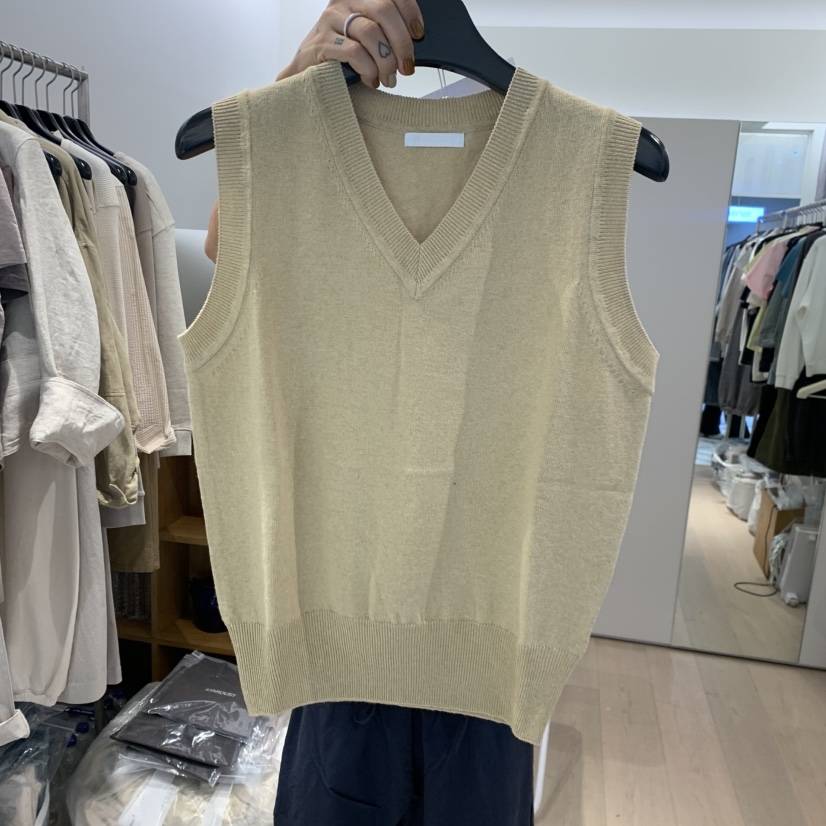 THE STARDUST韓國東大門代購女士新品人氣吊帶背心無袖針織衫V領THE STARDUST吊帶/背心