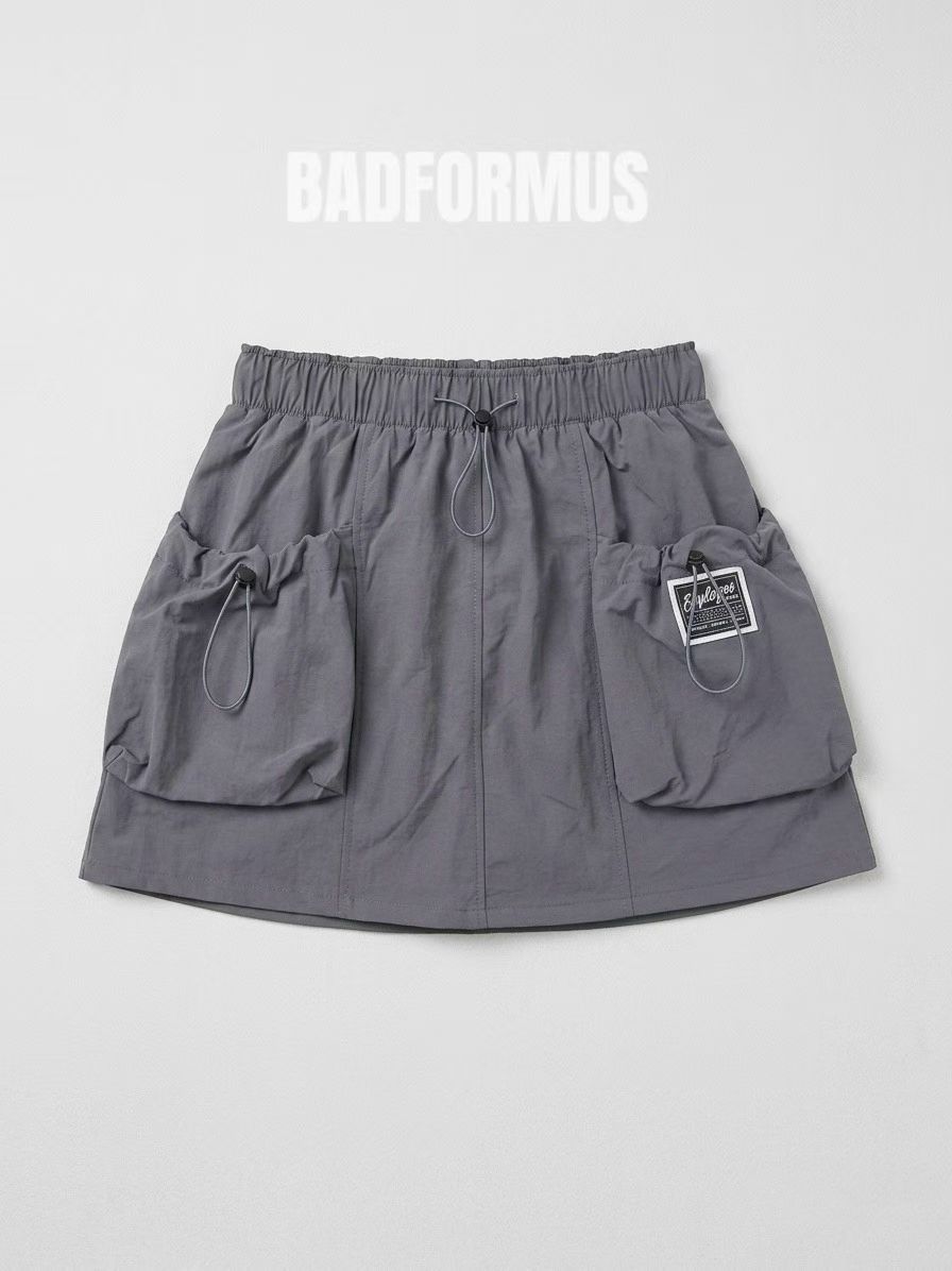 BADFORMUS韓國東大門直郵女裝新品人氣休閑時尚推薦短裙口袋BADFORMUS短裙